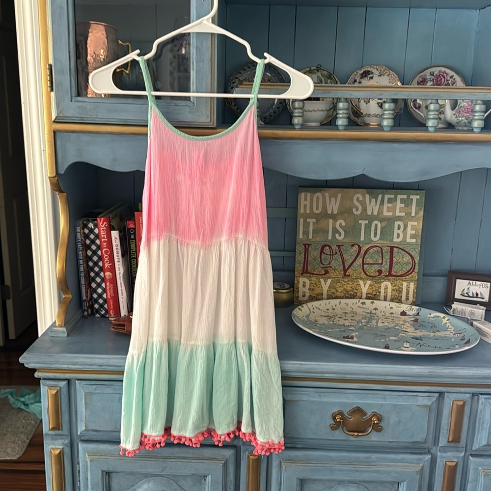 Justice Pink and Mint Kids Swim Coverup